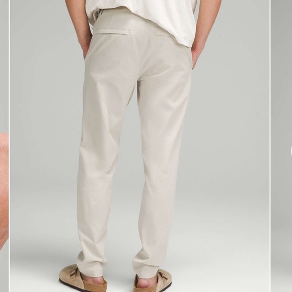 Lululemon Men’s Commission Slim-Fit Ventlight Pants Mojave Tan 34x27 - Picture 2 of 10